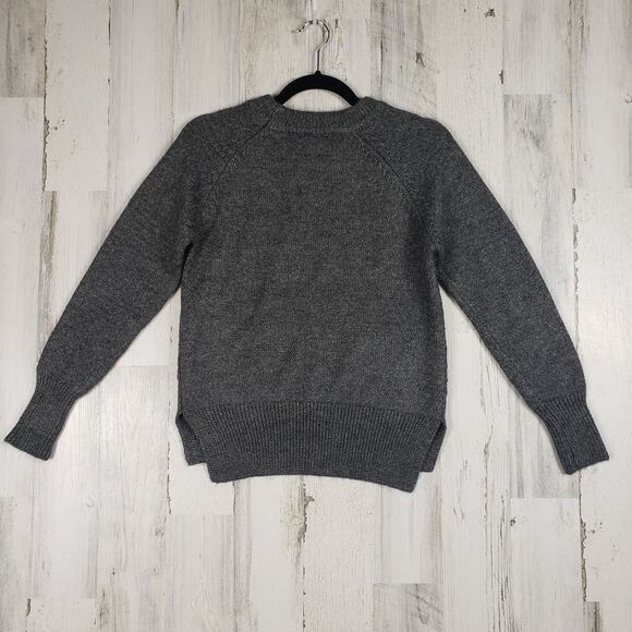 NWT St. John's Bay Gray Metallic Heavyweight Crew Neck Sweater Womens Size Small - Picture 8 of 11